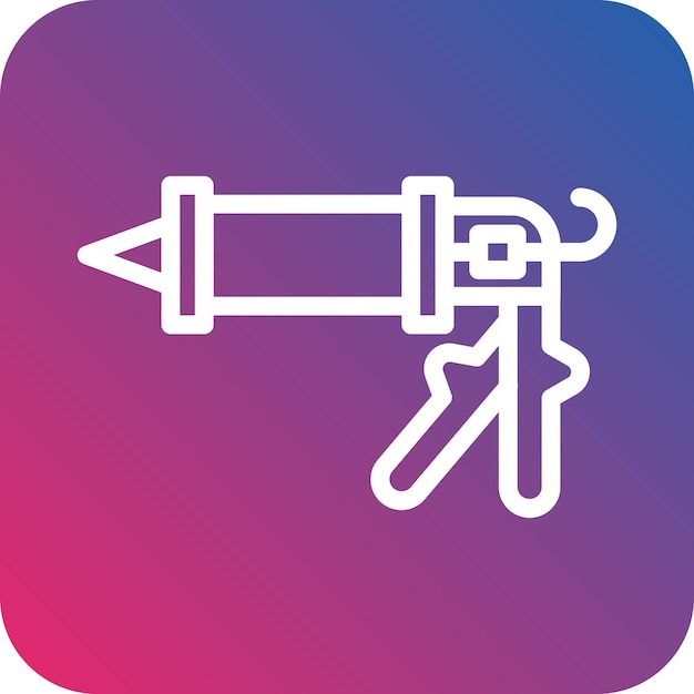 Vector caulking gun icon style