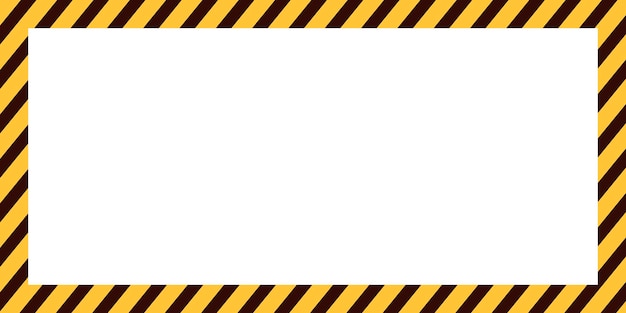Осторожно и опасная рамка желтого и черного цвета линия внимания полиции или строящаяся лента предупреждающая граница на белом фоне