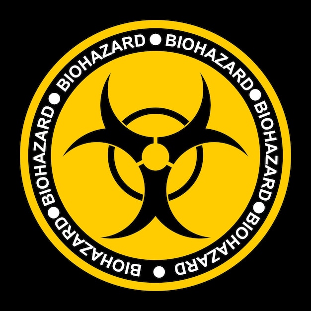 Caution Biological Hazard sign vector