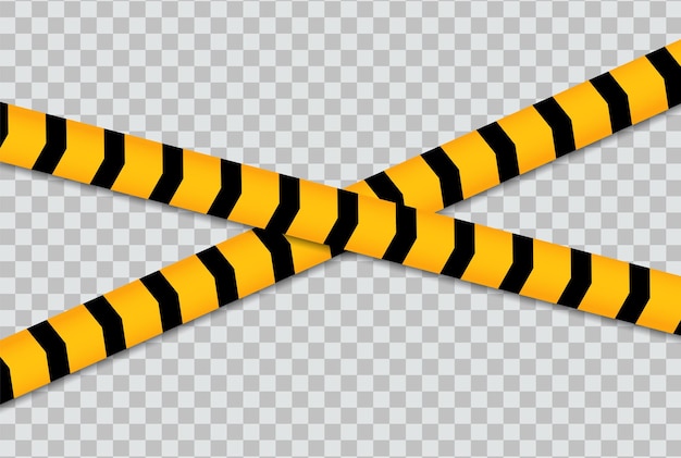 Caution and danger line Black and yellow warning police tapes attention sign line