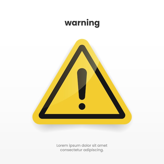 Caution icon, exclamation mark, warning signs. attention triangle symbol. danger alert error.