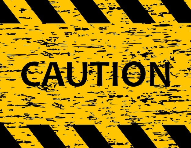 Caution. Increased danger. The tape is protective yellow with black. A warning. Stop do not cross.