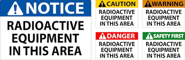Caution Sign Caution Radioactive Equipment In This Area