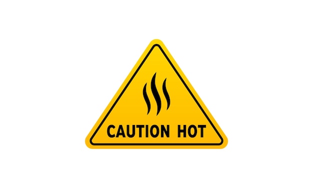 Caution sign contents hot,Hot surface caution sign