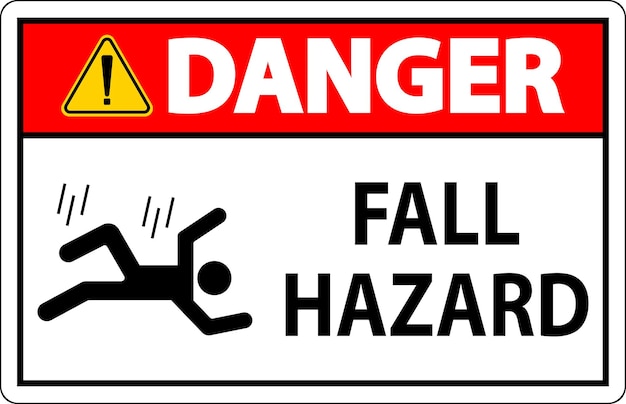 caution sign fall hazard