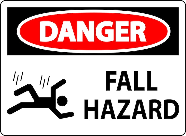 caution sign fall hazard