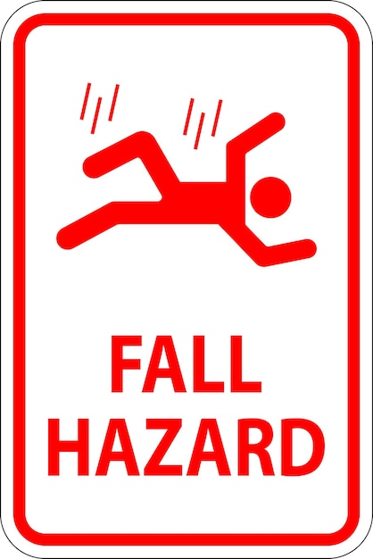 caution sign fall hazard