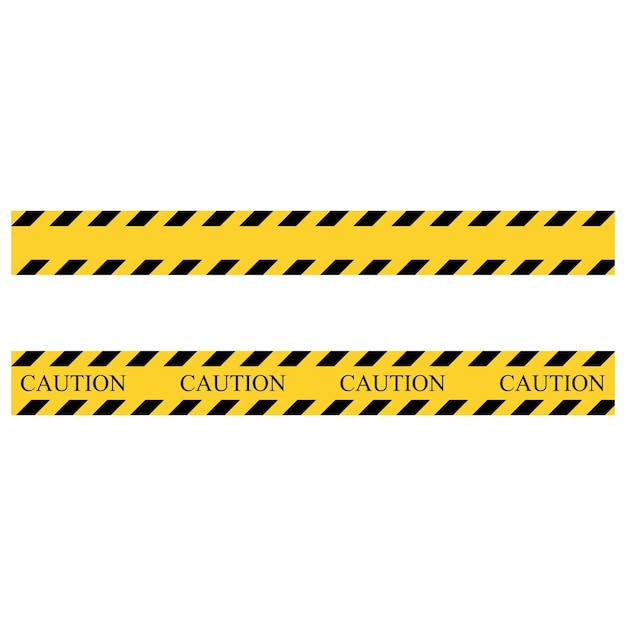 Vector caution sign stripe yellow and black set stripes