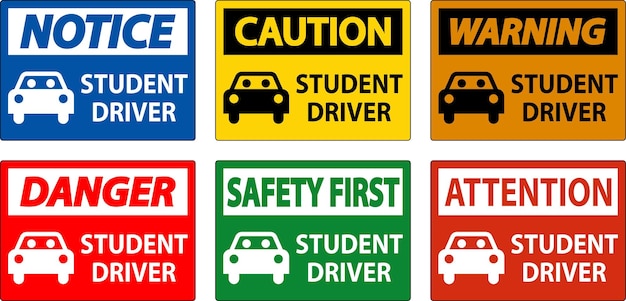 警告標識 学生運転手標識