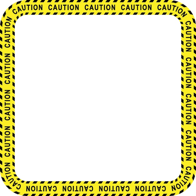 Vector caution square frame