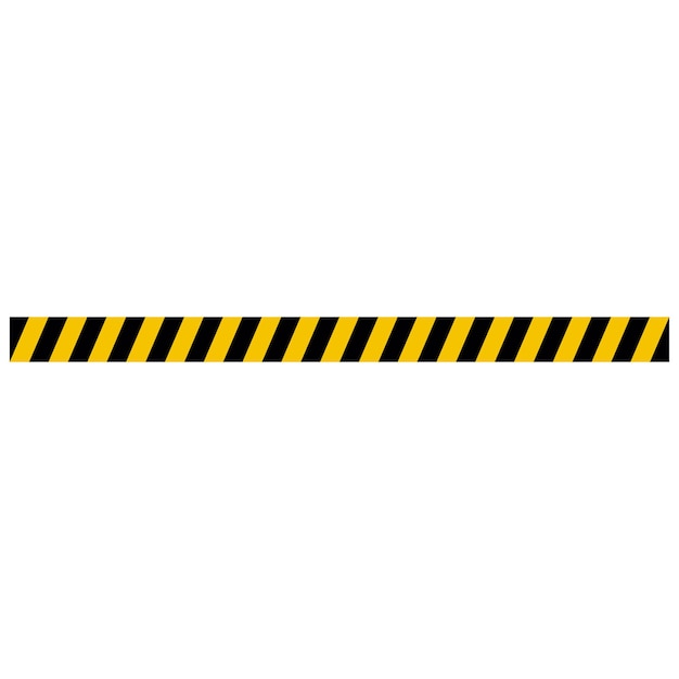 注意テープの黄色の警告線危険