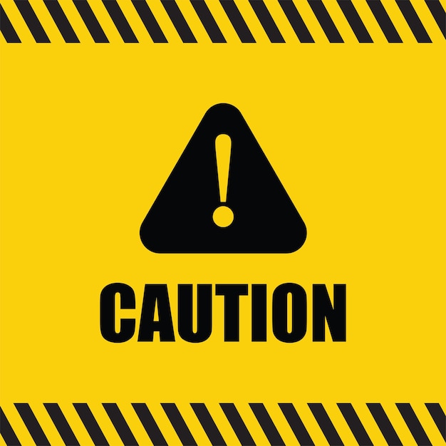 Caution warning sign vector