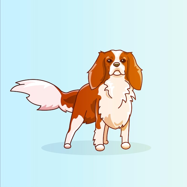 Cavalier king charles spaniel vectorillustratie