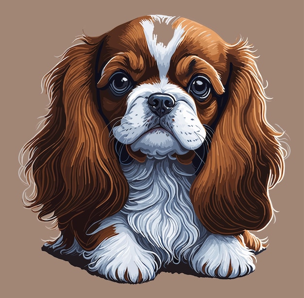 Cavalier King039s восхищает трогательной иллюстрацией милой и милой собаки