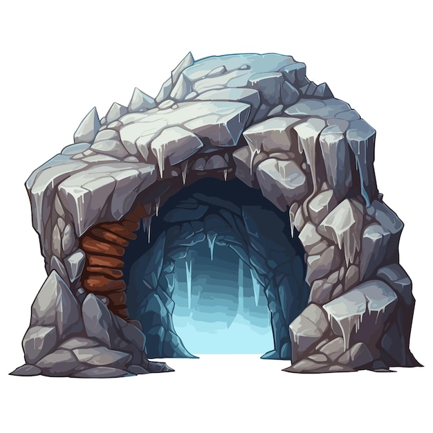 A cave with a hole in the ground game background illustration vector