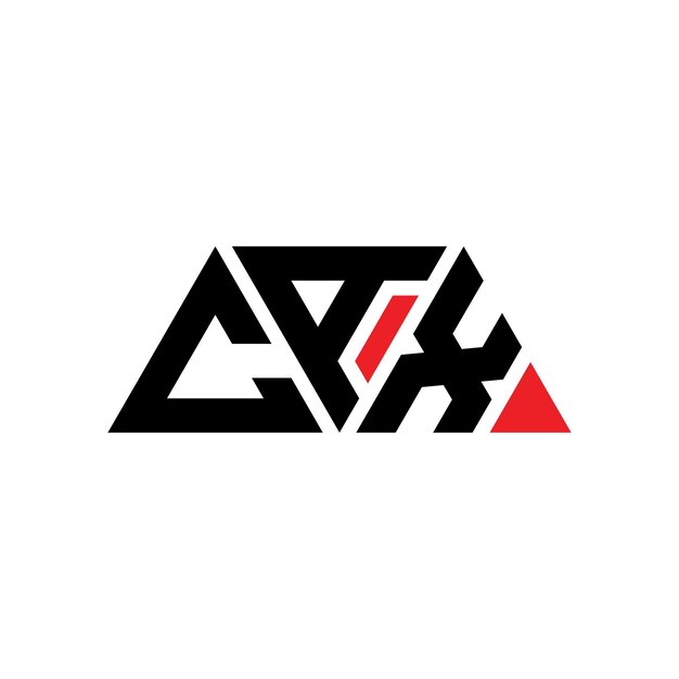 CAX 三角形字母標誌設計 CAX三角形標誌設計 單體 CAX 三邊形向量標誌模板 CAX 三方形標誌 簡單 優雅和豪華 CAX 標誌
