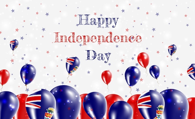 Вектор Патриотический дизайн дня независимости каймановых островов. воздушные шары в национальных цветах каймановых островов. поздравительная открытка вектора дня независимости сша.