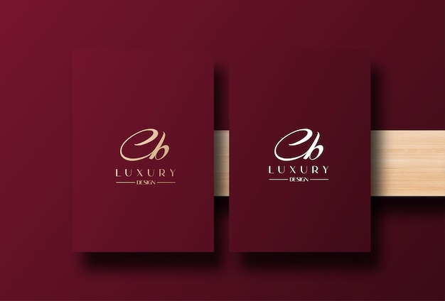 Cb logo design vector image