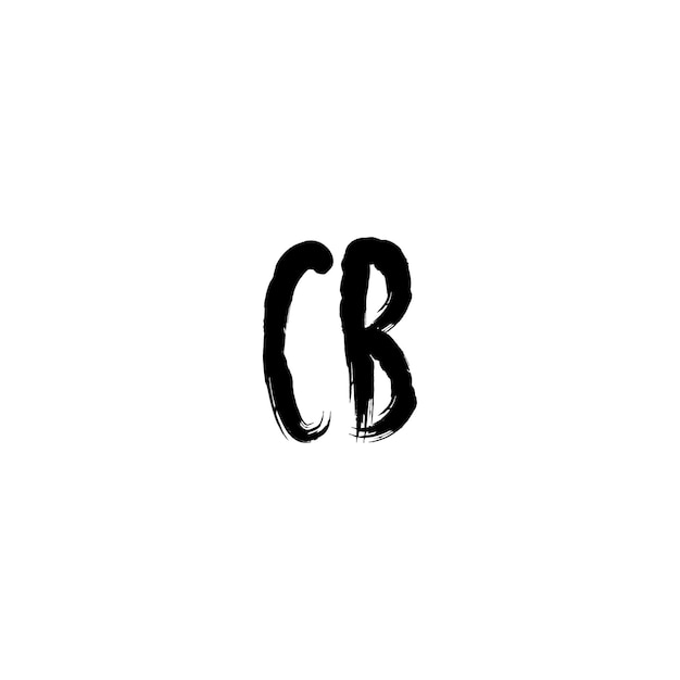 CB 모노그램 로고 디자인 문자 텍스트 이름 기호 모노크롬 로고 타입 알파 문자 간단한 로고