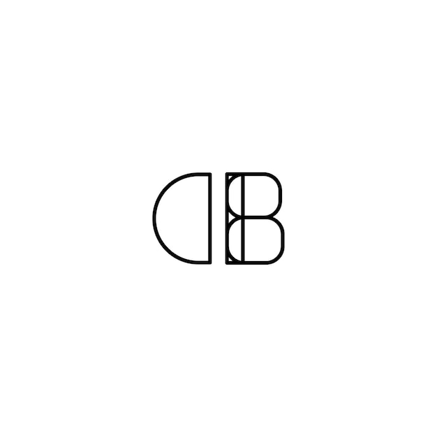 CB monogram logo design letter text name symbol monochrome logotype alphabet character simple logo