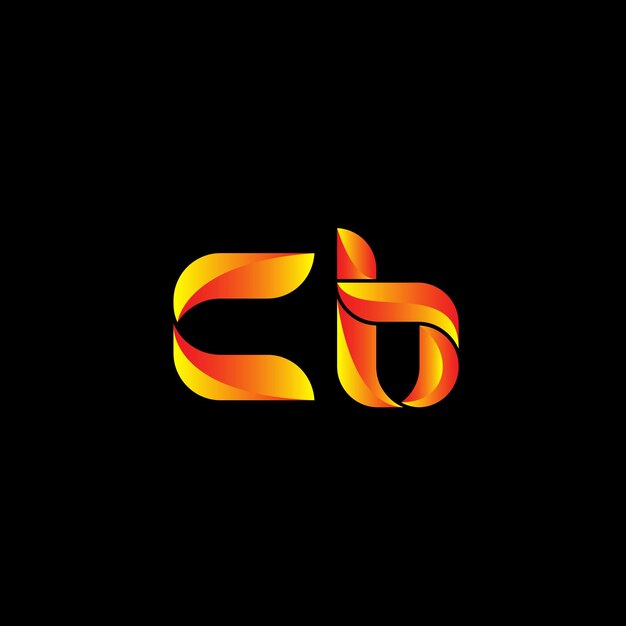 Шаблон дизайна логотипа векторного градиента cb