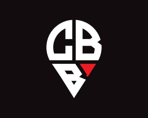 Vector cbb letter location shape logo design