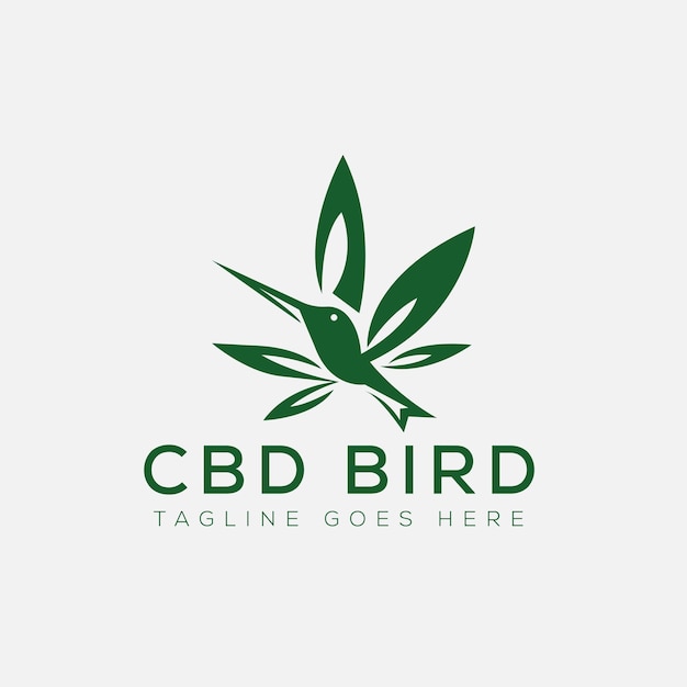 CBD BIRD 로고 디자인 템플릿 벡터 그래픽 브랜딩 요소