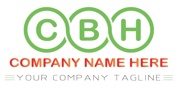 Vettore design del logo della lettera cbh