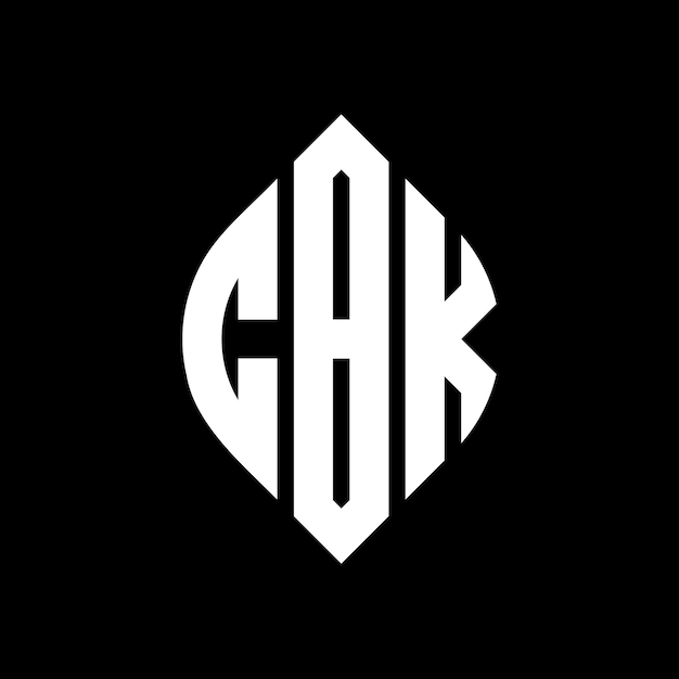 Vettore il logo della lettera circolare cbk con forma di cerchio e ellisse lettere ellisse cbk con stile tipografico le tre iniziali formano un logo circolare cbk emblema circolare monogramma astratto lettera marca vettoriale