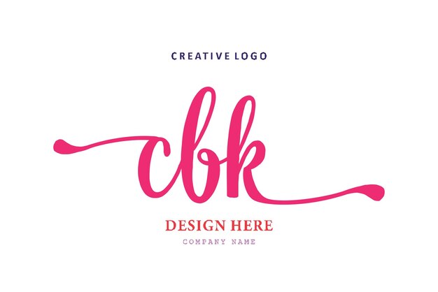 Il logo lettering cbk è semplice, facile da capire e autorevole