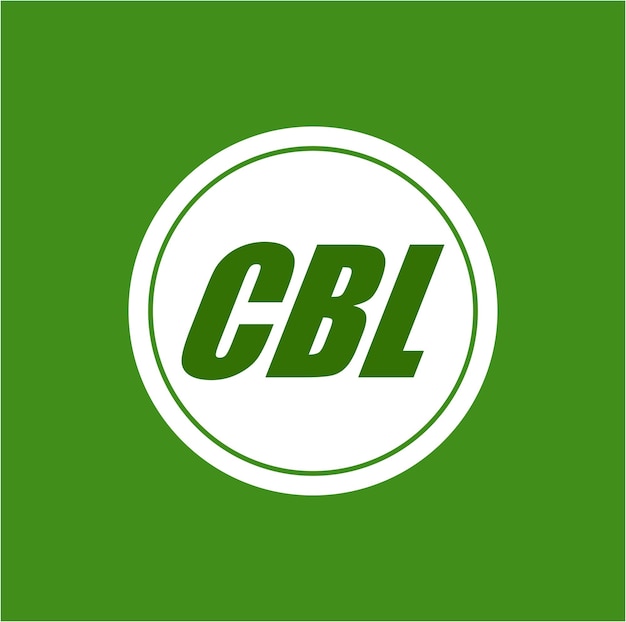 CBL bedrijfsnaam beginletters pictogram met groene kleur