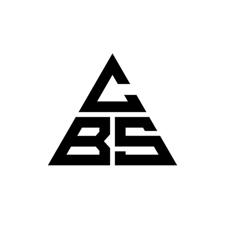 Vector cbs triangle letter logo design with triangle shape cbs triangle logo design monogram cbs triangle vector logo template with red color cbs triangular logo simple elegant and luxurious logo