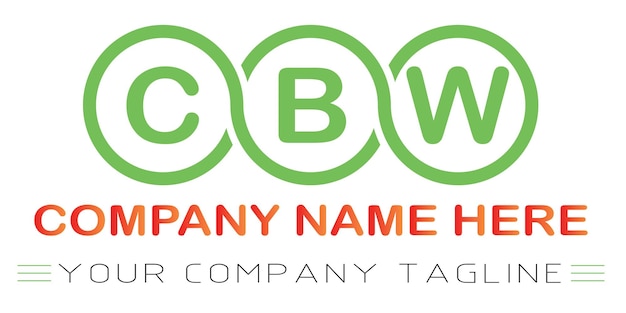 Vettore design del logo della lettera cbw