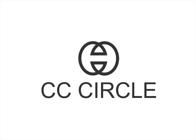 Cc cirkel logo ontwerp vectorillustratie