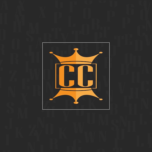 Cc initial monogram logo with square style design