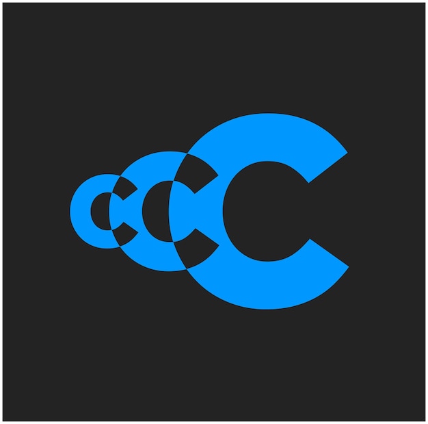 ccc comapny name initial letters monogram ccc vector letters icon