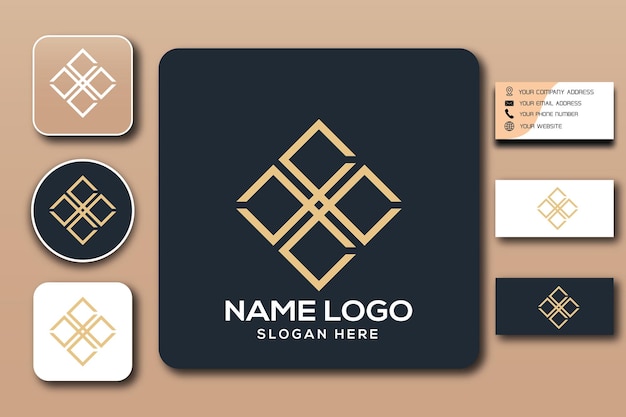 Premium Vector | Cccc monogram logo template color editable