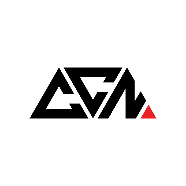 Vector ccn triangle letter logo design with triangle shape ccn triangle logo design monogram ccn triangle vector logo template with red color ccn triangular logo simple elegant and luxurious logo ccn