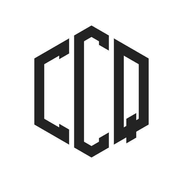 CCQのロゴデザイン: CCQのイニシャルレターCCQのモノグラム六角形を使用したロゴ
