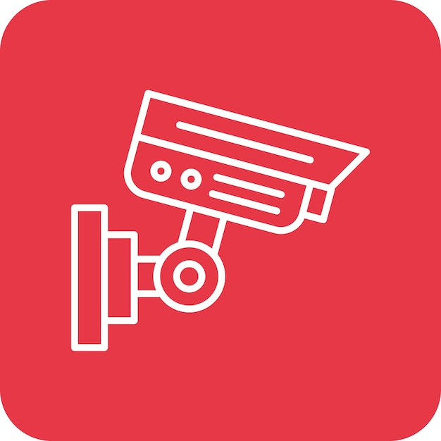 Векторное изображение значка камеры CCTV может быть использовано для защиты и безопасности