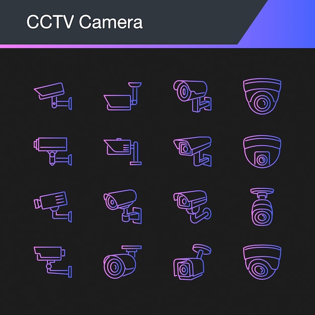 Cctv 카메라 아이콘.