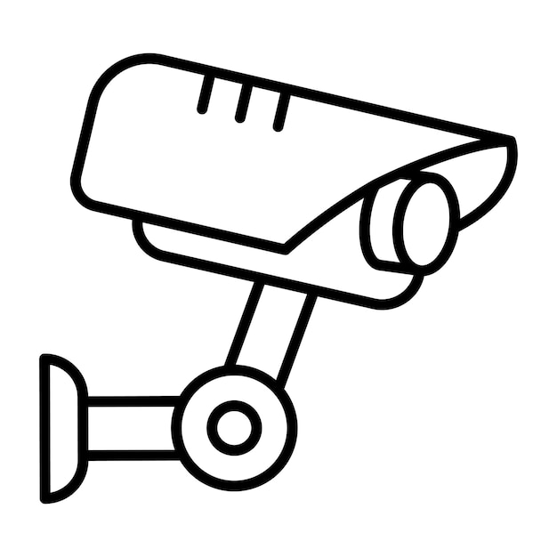 CCTV Camera Vector Illustration Style