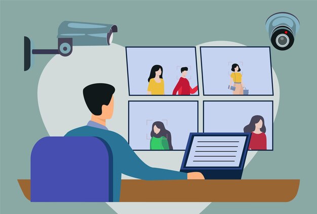 Cctv Concept Illustration Stylish and Beutiful