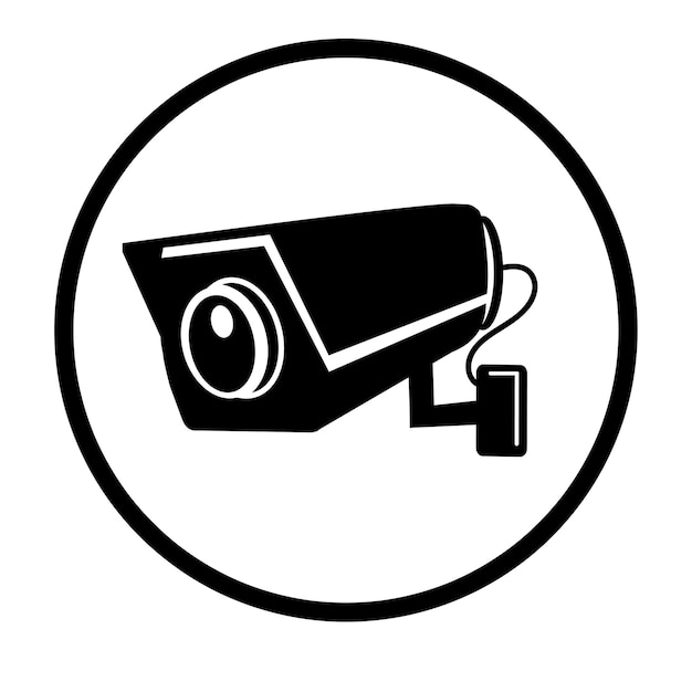 CCTV 보안 카메라 평면 아이콘