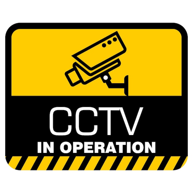 CCTV sign and sticker vector