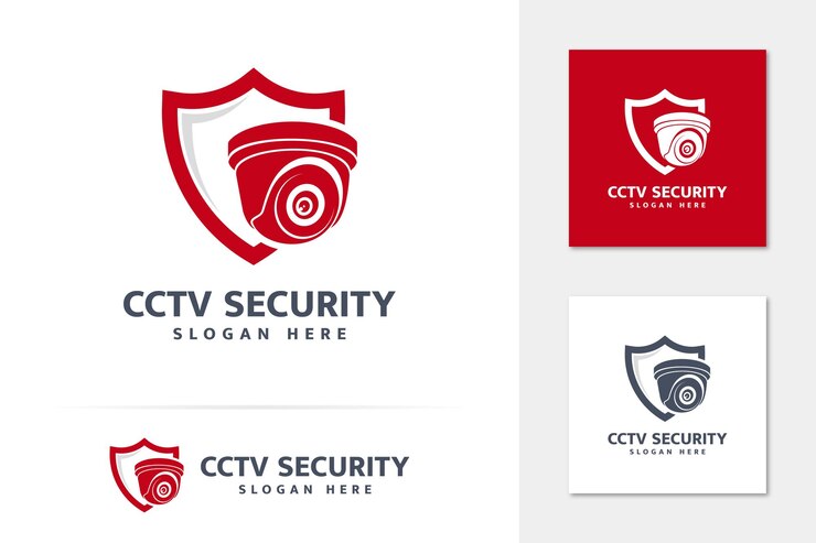 CCTV 벡터 로고 디자인 카메라 로고 템플릿 디자인 및 보안 시스템 로고 벡터