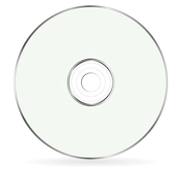 白い背景の上のCDブルーレイディスク