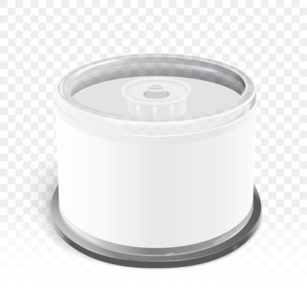 Vector cd container with blank label