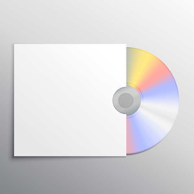 Vector cd and cover black mockup template design