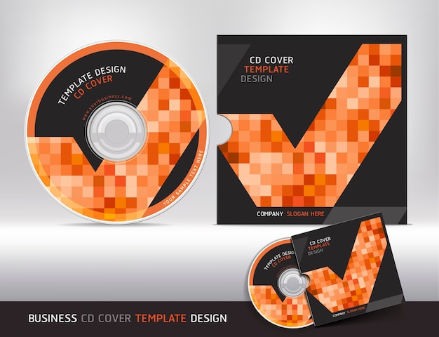 Vector cd cover design template.